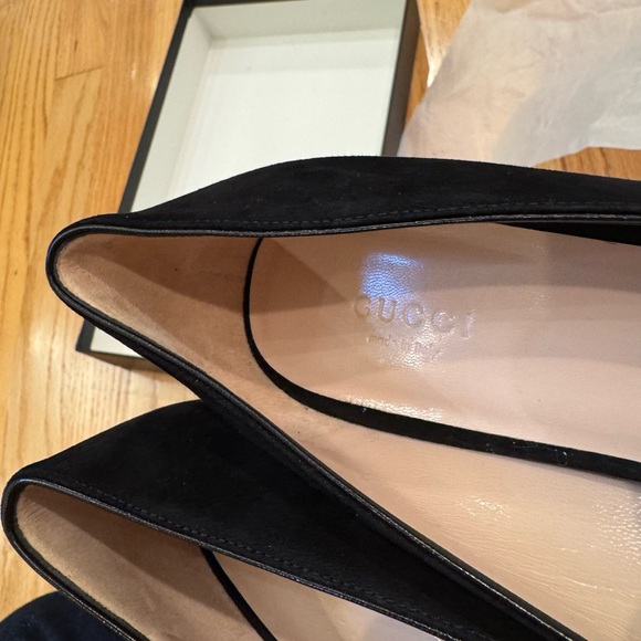 NEW IN BOX Gucci Suede Heeled Loafer Size 39.5 - Picture 8 of 9